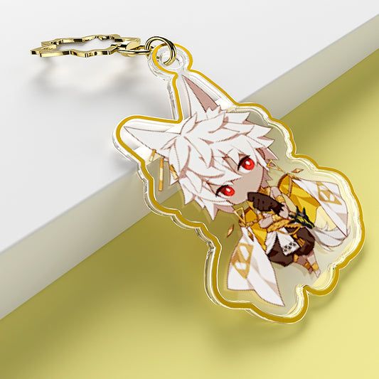 Custom Gold stamping acrylic keychain - meidaip