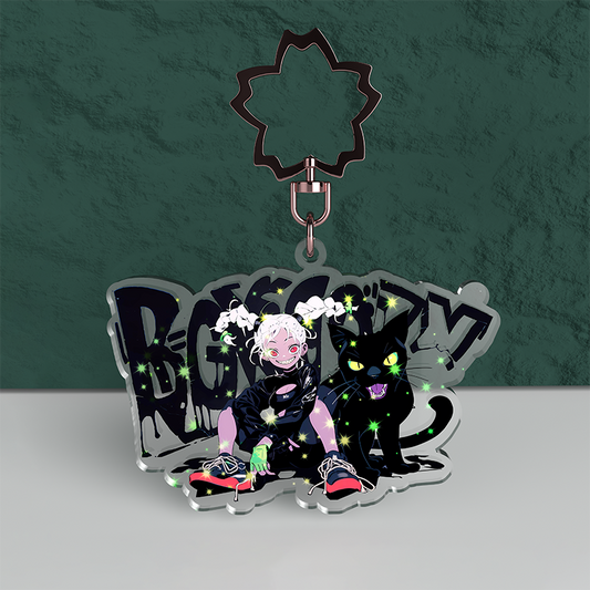 Custom Holographic Star Keychain - meidaip
