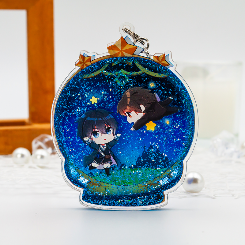 Custom Acrylic Liquid Sand Keychain - meidaip