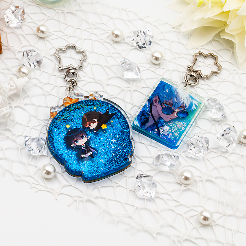 Custom Acrylic Liquid Sand Keychain - meidaip