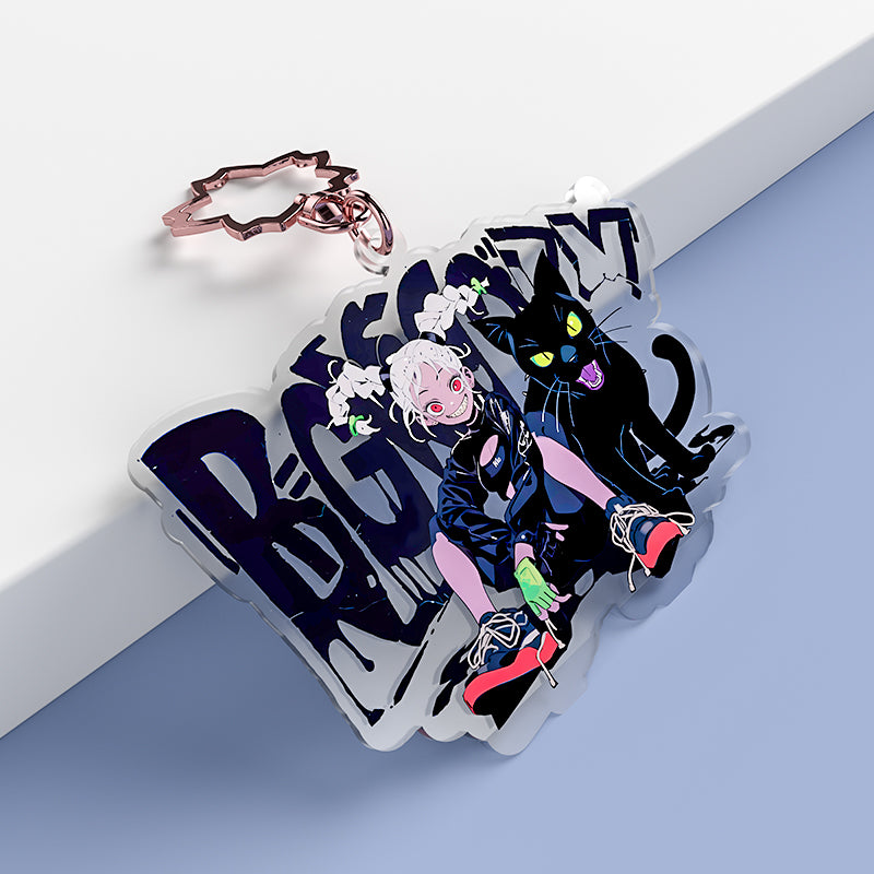 Custom Holographic Star Keychain - meidaip