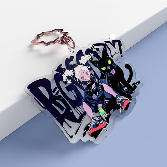 Custom Holographic Star Keychain - meidaip
