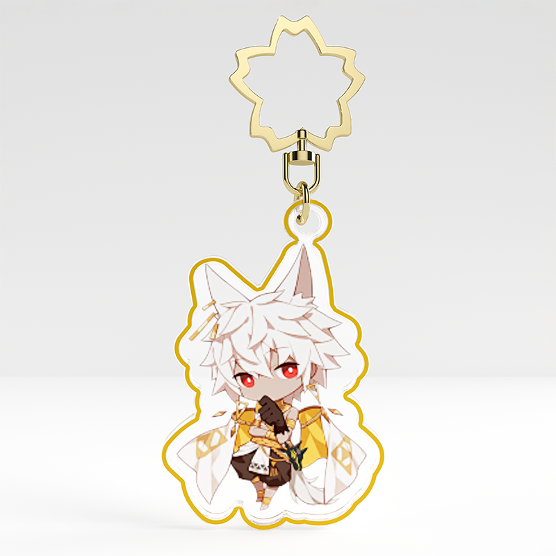 Custom Gold stamping acrylic keychain - meidaip