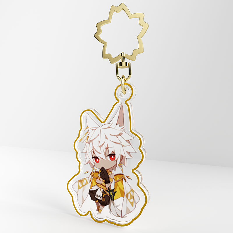 Custom Gold stamping acrylic keychain - meidaip
