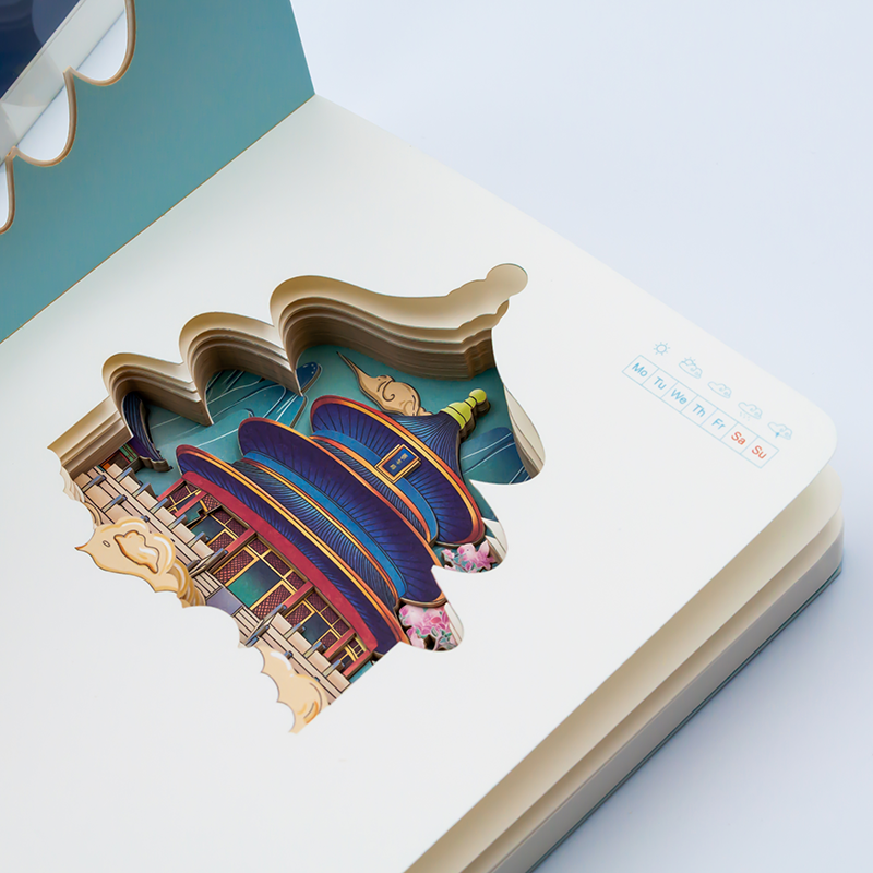 Custom Die-Cut 3D Notebook(80 Pages) - meidaip