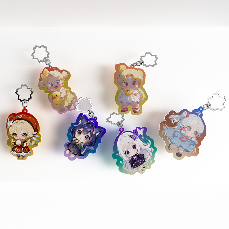 Custom 3D Eye Effect Keychain - meidaip