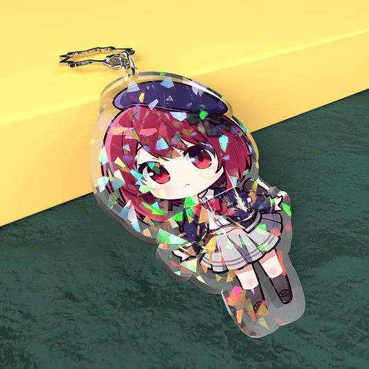 Custom Glass Broken Holography Acrylic Keychain