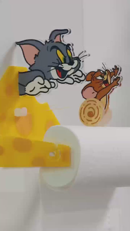 Tom and Jerry Wall-mounted Paper Towel Holder (No Drilling Required)