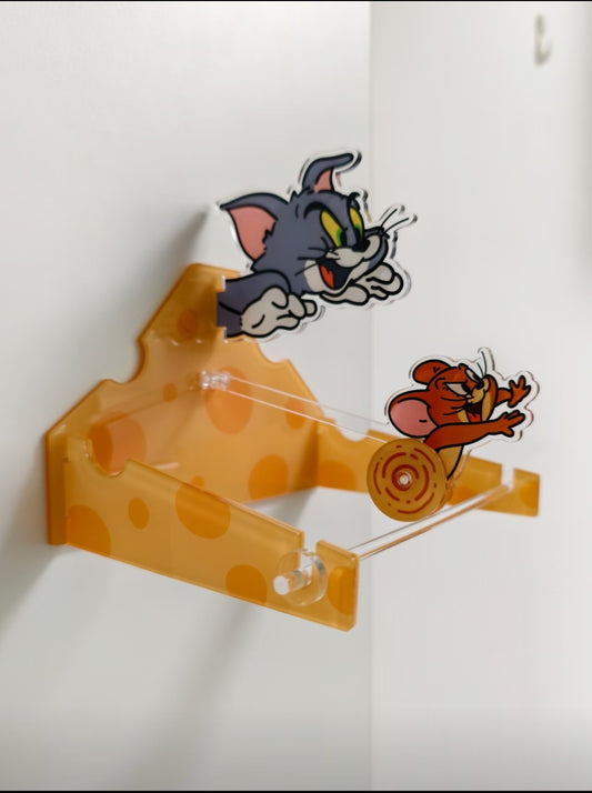 Tom and Jerry Wall-mounted Paper Towel Holder (No Drilling Required)