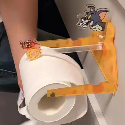 Tom and Jerry Wall-mounted Paper Towel Holder (No Drilling Required)